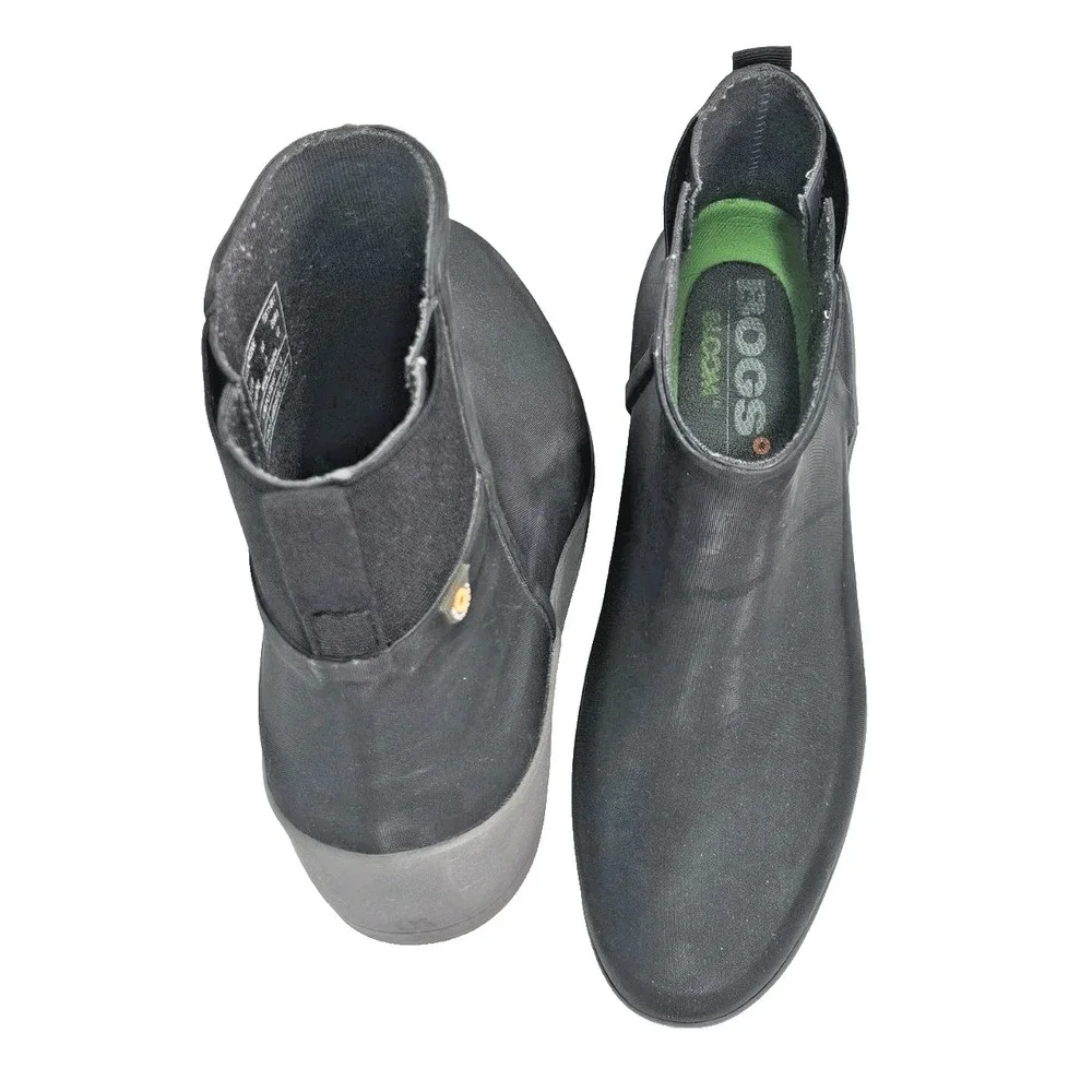 BOGS‎ Bloom Women's Vista Wedge Waterproof Ankle Rain Boots Size 11 Black